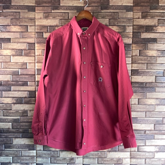 Rough Stock Panhandle Slim Mens Large Shirt USA Made - Picture 1 of 7